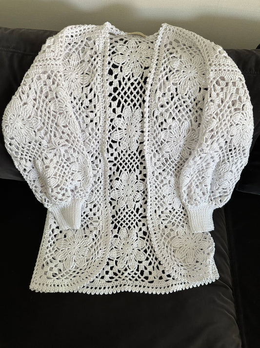 CHALECO ANDREA - CROCHET ALGODON BLANCO