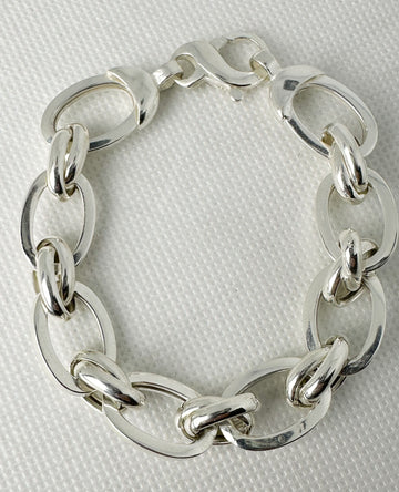 FR-2018- PULSERA PLATA ESLABONES TUBULARES DEGRADE