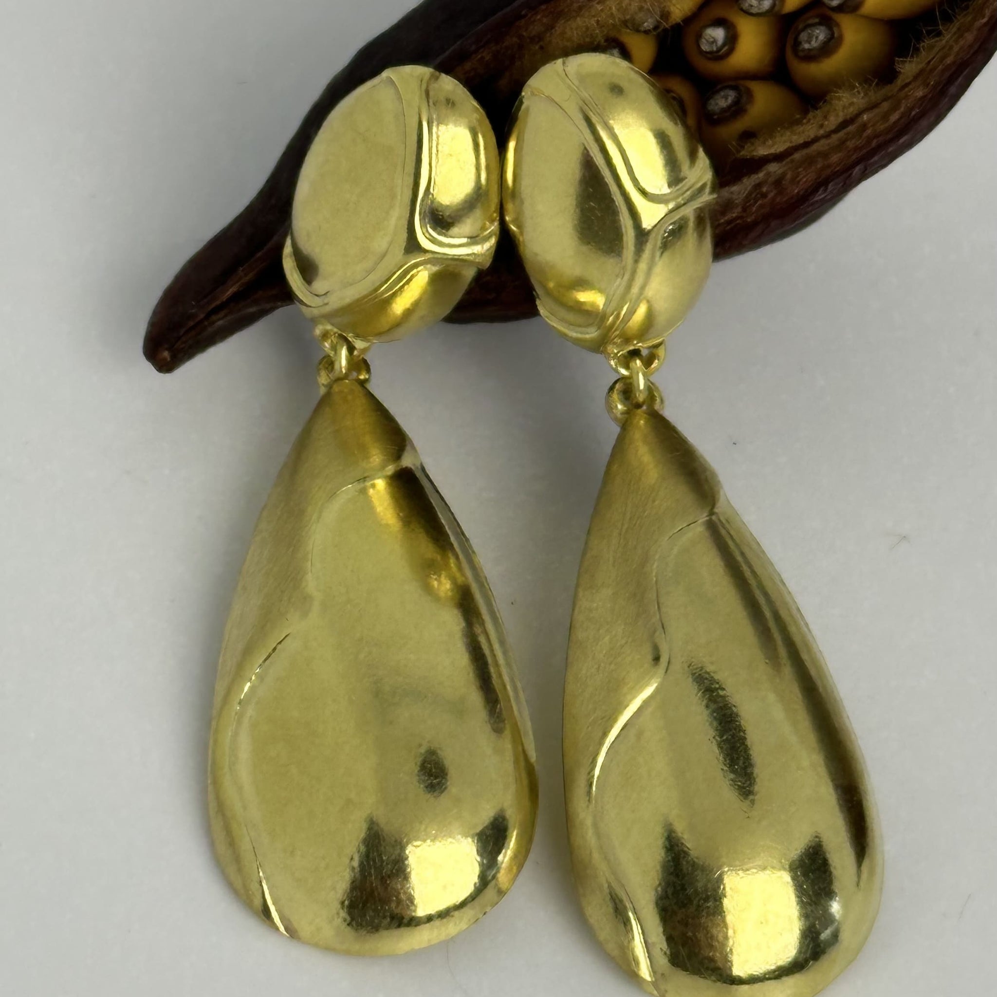 FR 3056- AROS GOTA PLATA TEXTURADA ENCHAPADOS ORO