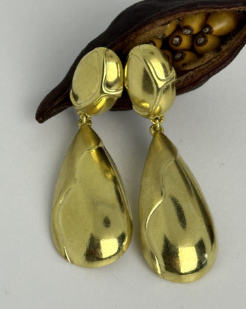 FR 3056- AROS GOTA PLATA TEXTURADA ENCHAPADOS ORO