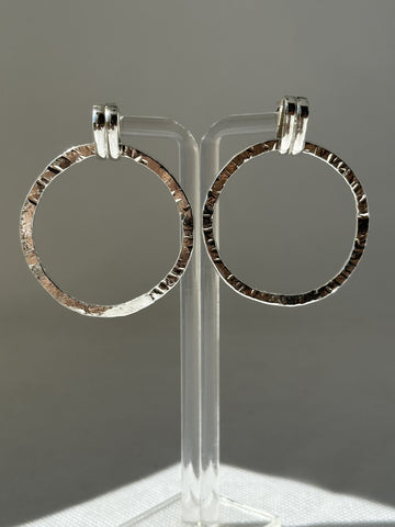 FR-3060- AROS ARGOLLA PLATA TEXTURADA L