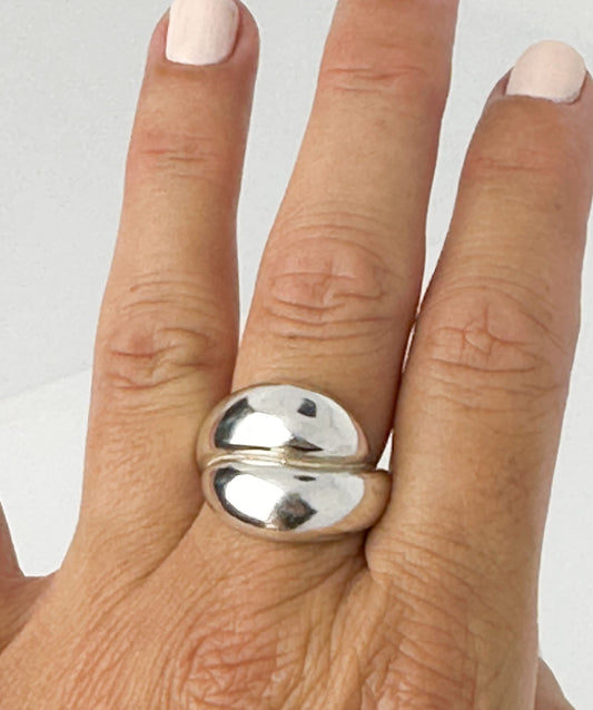 ANILLO FR 0046- ANILLO PLATA FORMAS CURVAS