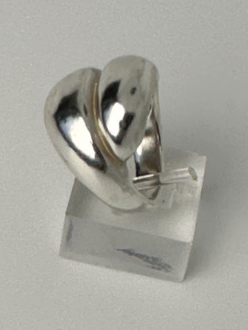 FR0046- ANILLO PLATA FORMAS CURVAS DOBLE