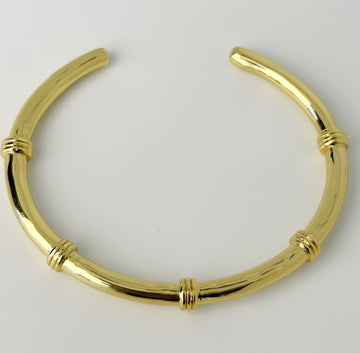 FR2016- PULSERA ESCLAVA BRONCE ENCHAPADA EN ORO