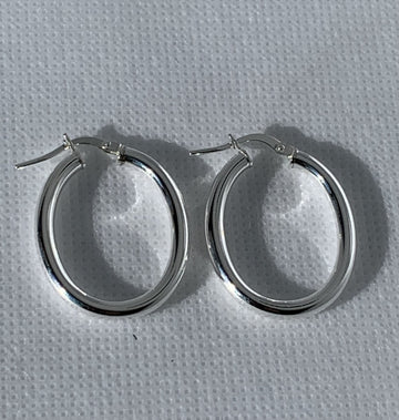 AROS-FR3021- ARGOLLAS DE PLATA TUBULAR DE PLATA ITALIANAS