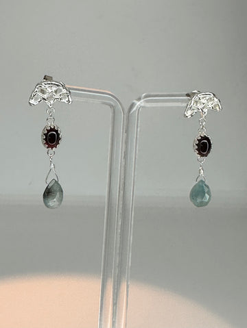 FR3074- AROS PLATA- GRANATE Y FLUORITA