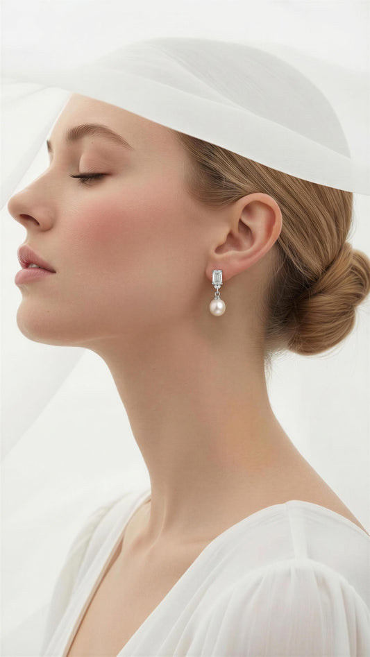 FR3075- AROS MOISSANITA Y PERLA OVAL- PLATA