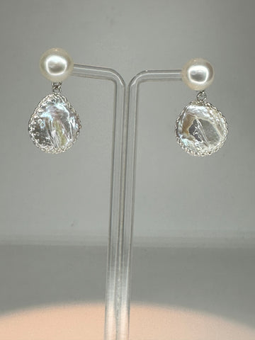 AROS  FR3076-AROS PERLA AGUA DULCE Y BARROCA- PLATA