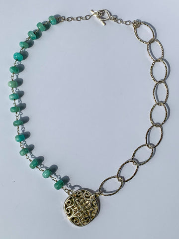 COLLAR FR 4040- CALCEDONIAS - PLATA