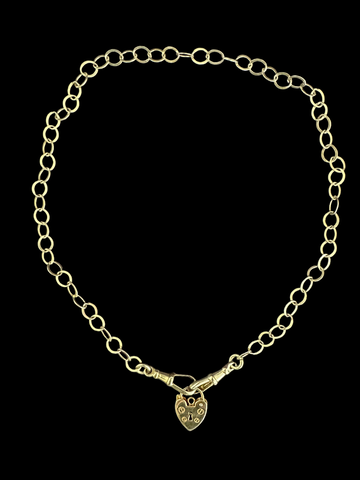 COLLAR- FR 4074- CADENA DOBLE ENGANCHE INGLESA CON COLGANTECANDADO ENCHAPADO ORO