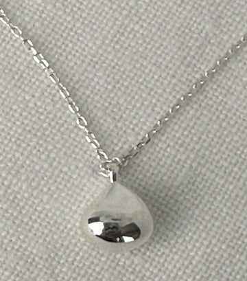 FR4091- COLLAR CADENA FINA Y GOTITA DE PLATA