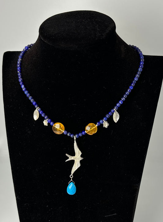 COLLAR FR 5012- COLLAR LAPISLAZULI GOLONDRINA