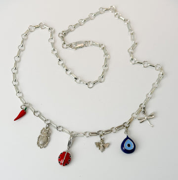 COLLAR-FR 5016- COLLAR PROTECTOR- CADENA Y DIJES PLATA