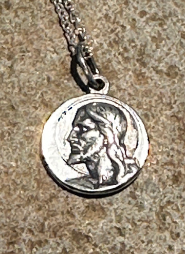 FR 9007- MEDALLA CRISTO ITALIANA PLATA