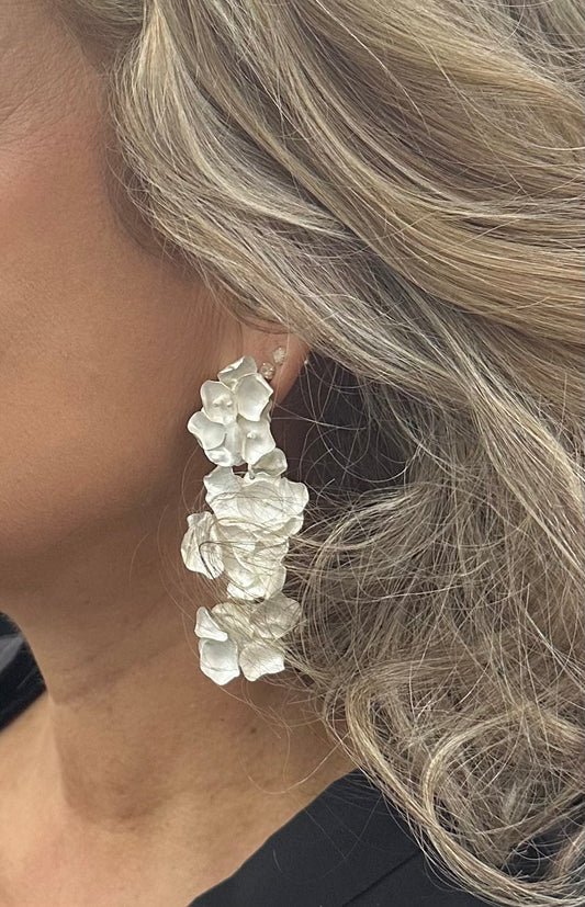 AROS PLATA- PETALOS HORTENCIAS